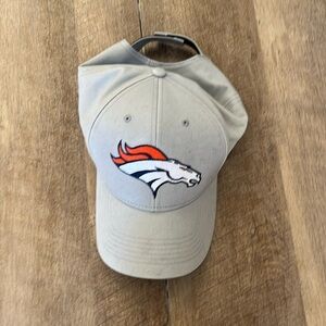 Denver Broncos beige hat NFL one size fits all Velcro lightly used
